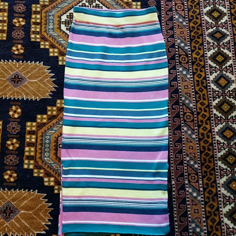 Anthropologie Stripe Pencil Skirt